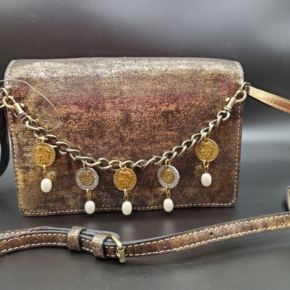 🎁🔥Patricia Nash Metallic Exotic Lizard Lanza - Picture 3 of 14